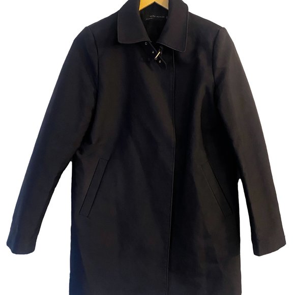 ZARA elegant jacket / trench coat / Black / Small - Picture 2 of 4